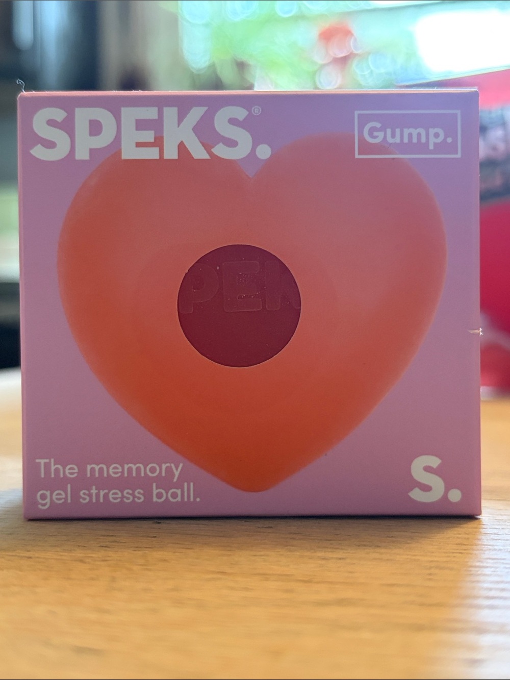 SPEKS Gump Heart Memory Gel Stress Ball - Orange